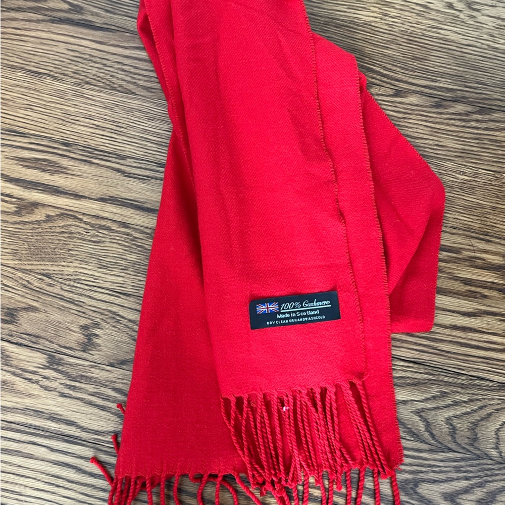 Red Cashmere Scarf